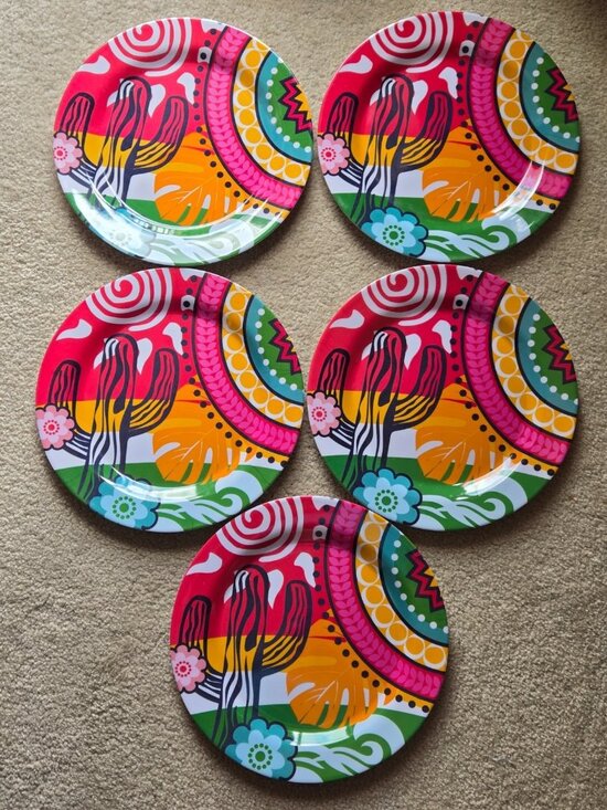 Stephan Roberts Other - Stephan Roberts' Home Collection 11-inch Viva Mexico Melamine Plates Set Of 5